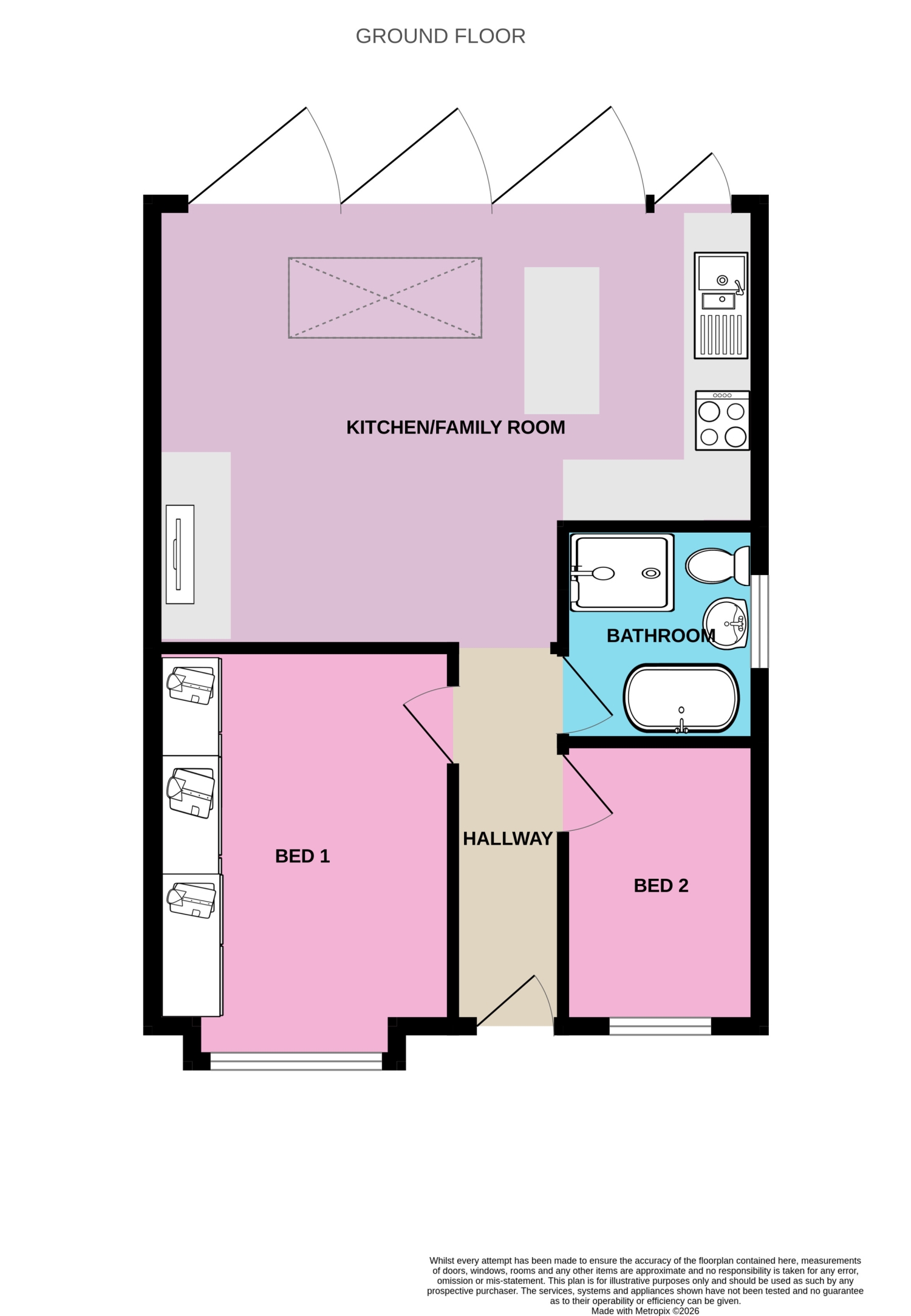 55, Louisa Avenue, Benfleet floorplan