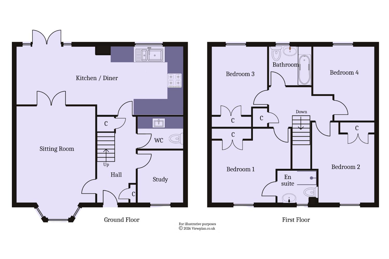 4, De Sully Close, Sully floorplan