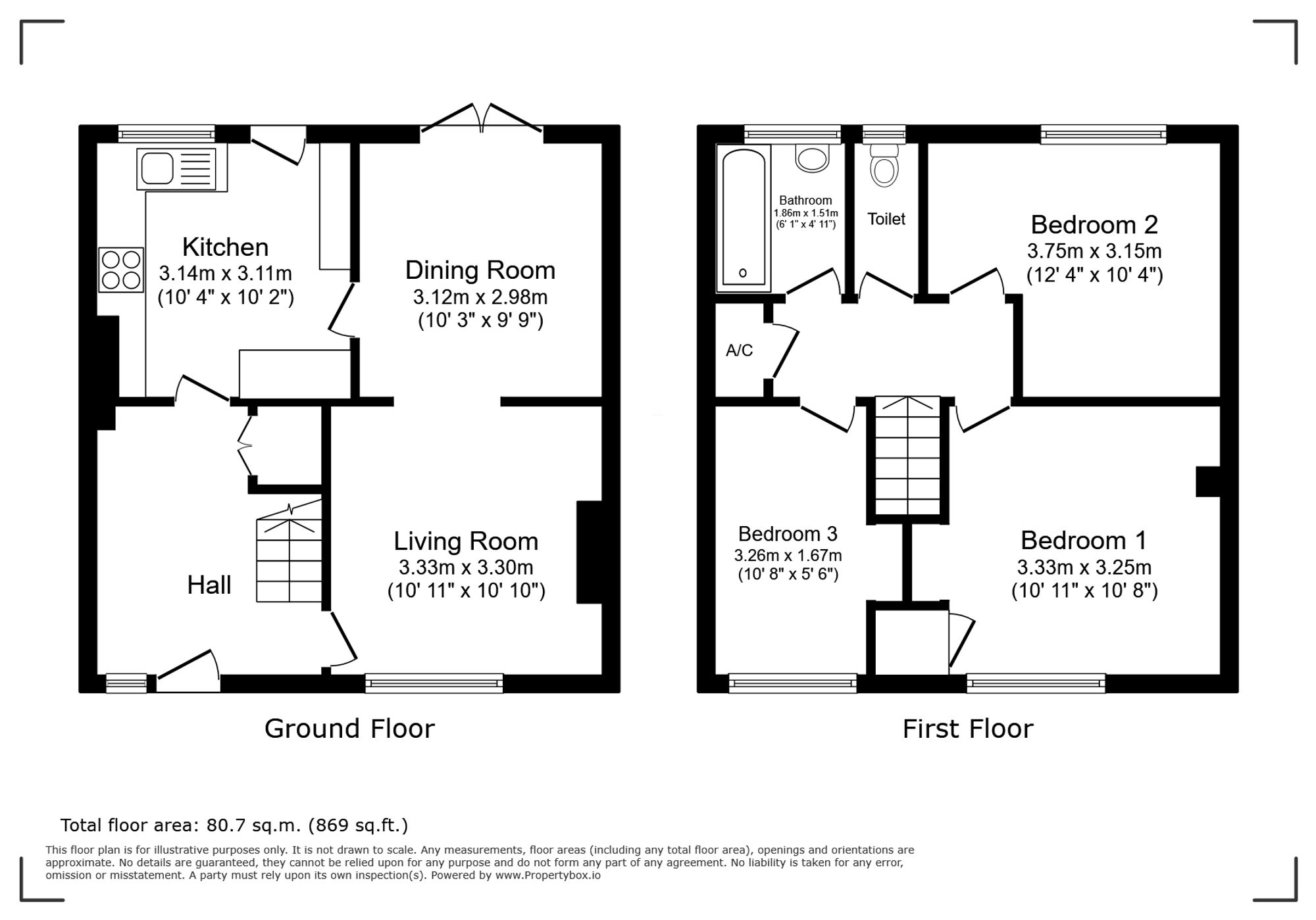 53 Fitchet Close, Crawley floorplan