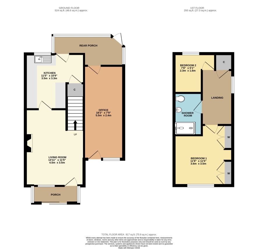 23 Greenbank Close, Grampound Road, Truro floorplan