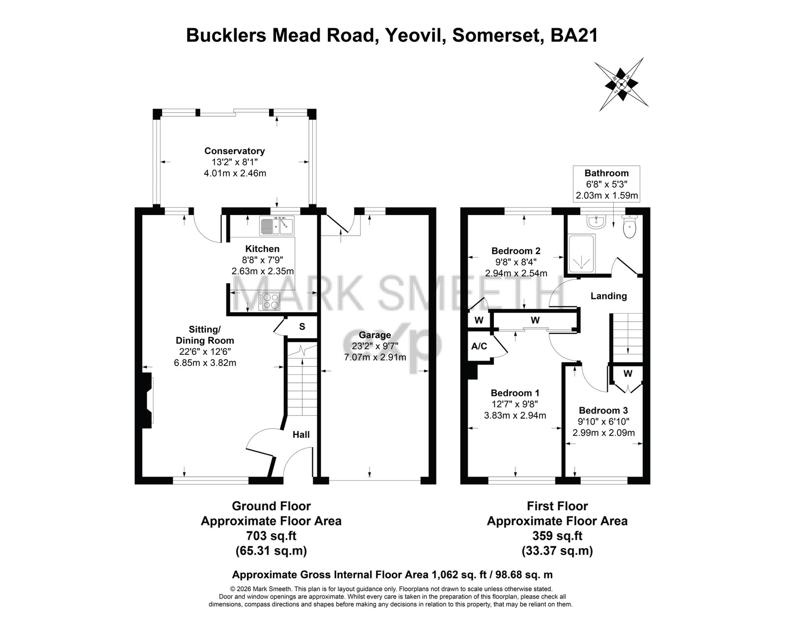45, Bucklers Mead Road, Yeovil floorplan