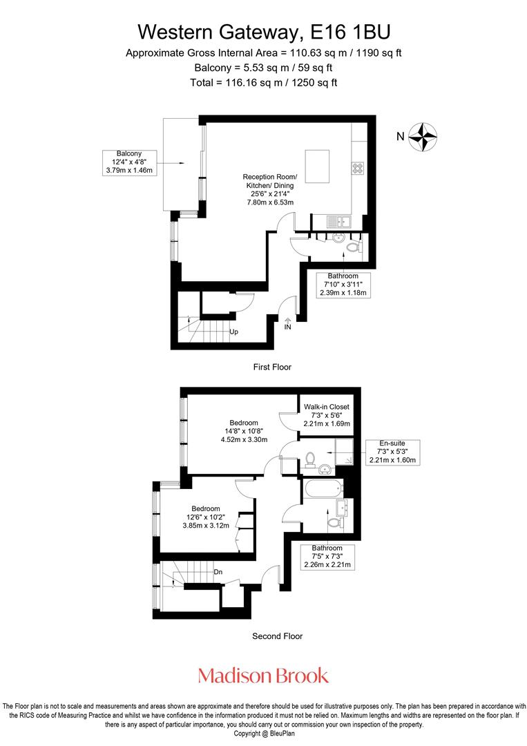 130, Adriatic Apartments, Royal Victoria Dock floorplan