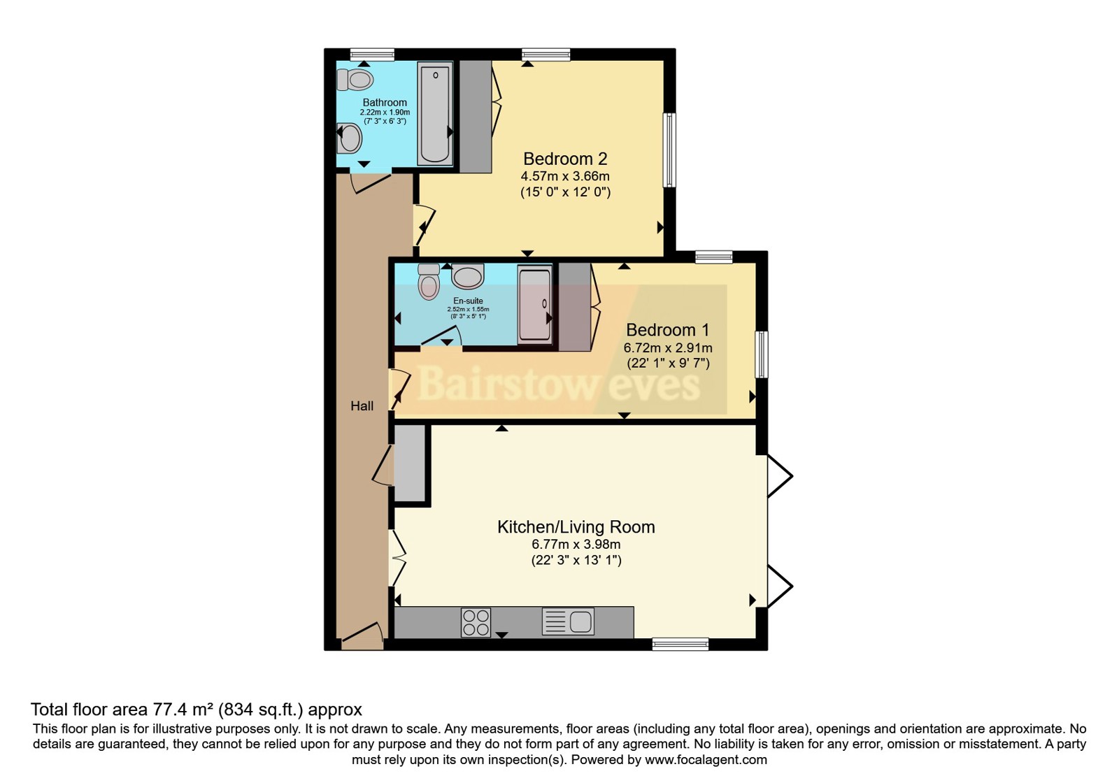 Flat 2   The Grange,, Firs Road, Kenley floorplan