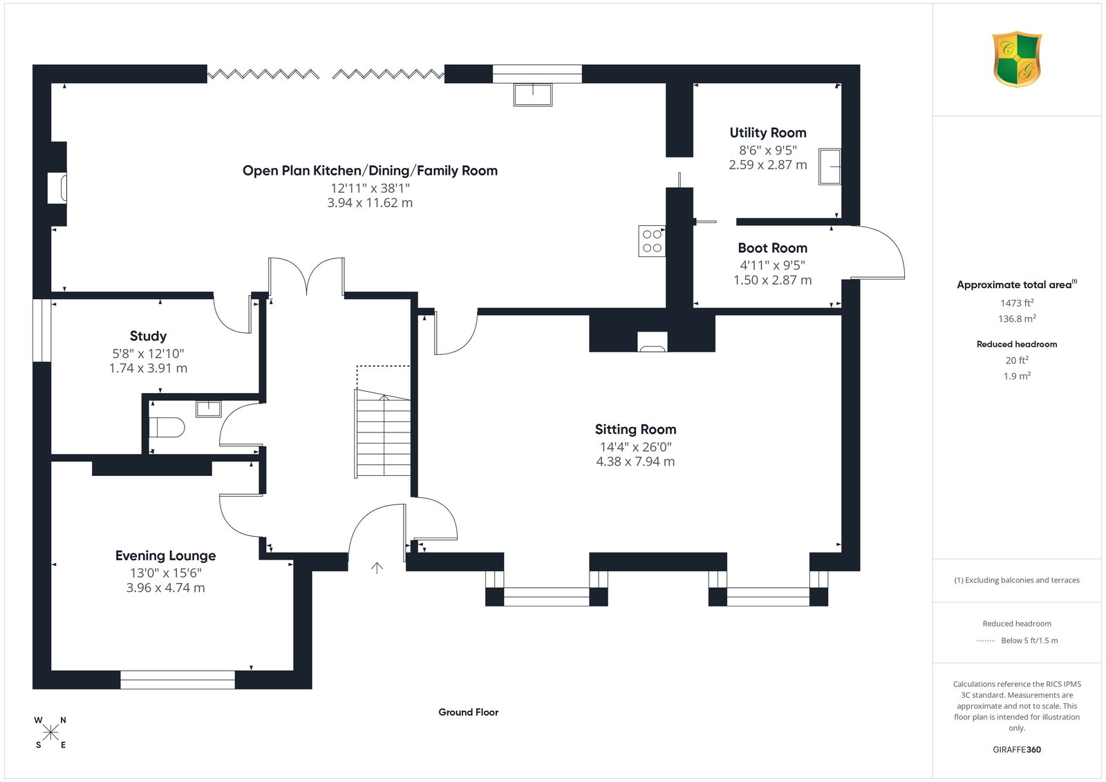 Denne View, Kerves Lane, Horsham floorplan