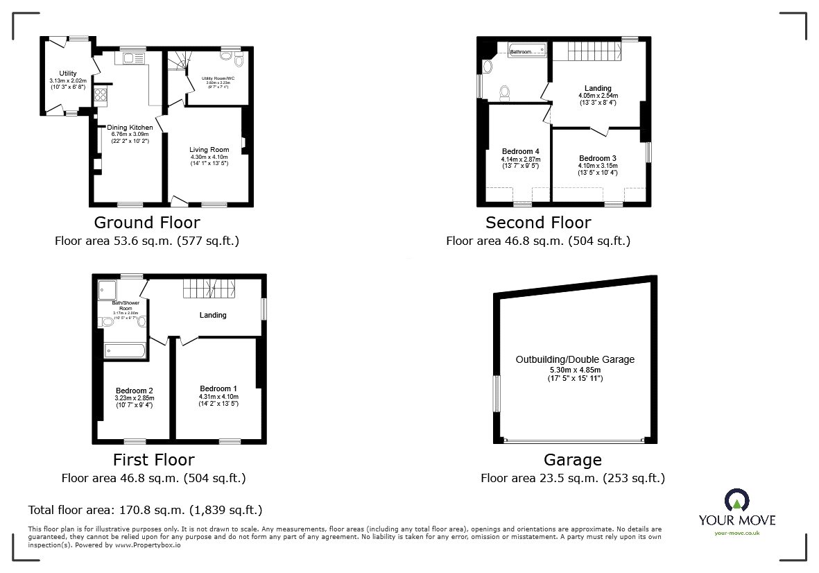 Ivy House,, Station Road, Oswestry floorplan