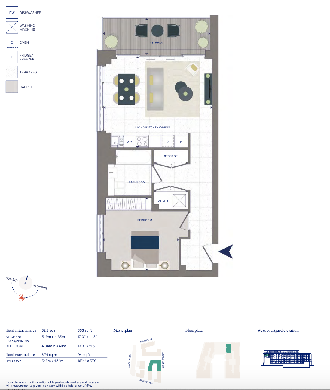 38, Georgette Apartments, 91 Sidney Street, London floorplan