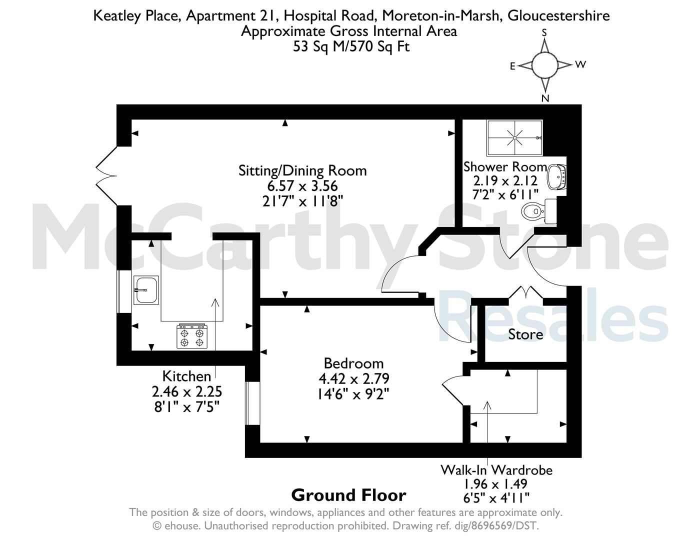 21 Keatley Place, Hospital Road, Moreton-In-Marsh floorplan