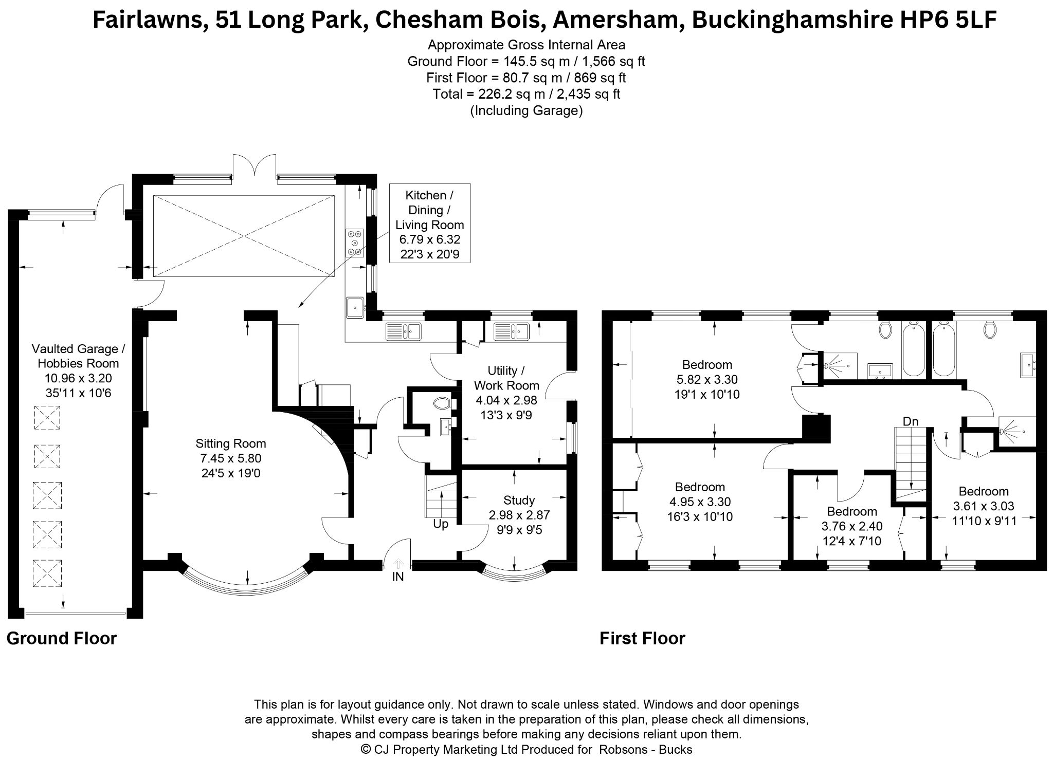 Fairlawns, 51 Long Park, Chesham Bois, Amersham floorplan