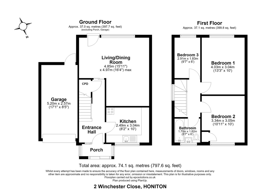 2, Winchester Close Devon, Feniton floorplan