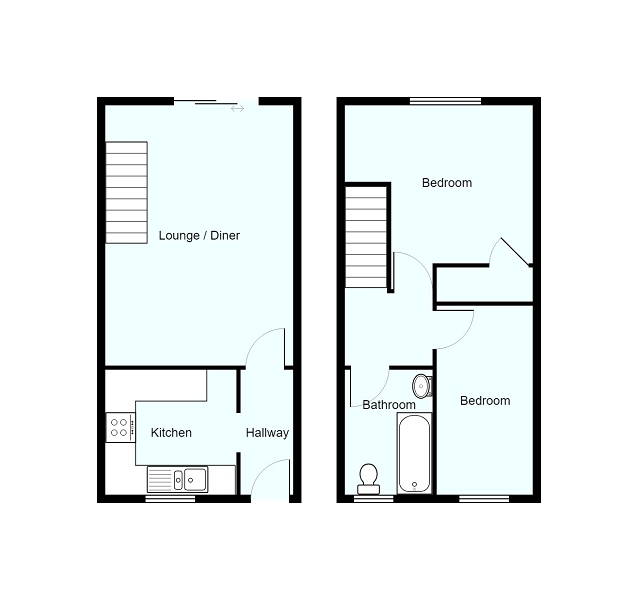 2 Bedrooms Terraced house for sale in Heol Castell Coety, Litchard, Bridgend. CF31