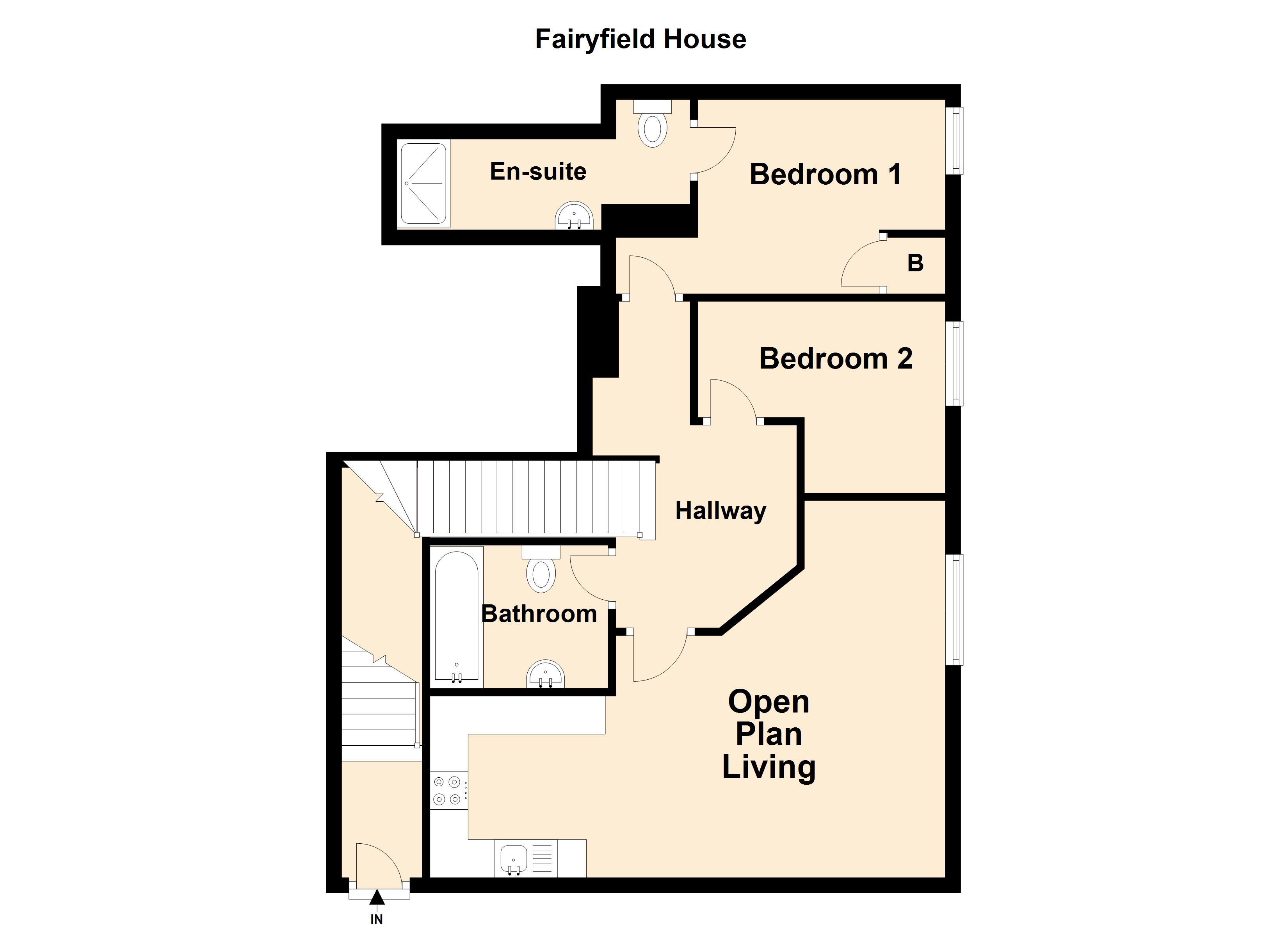 Flat 38 Fairyfield House, Newton Road, Birmingham floorplan