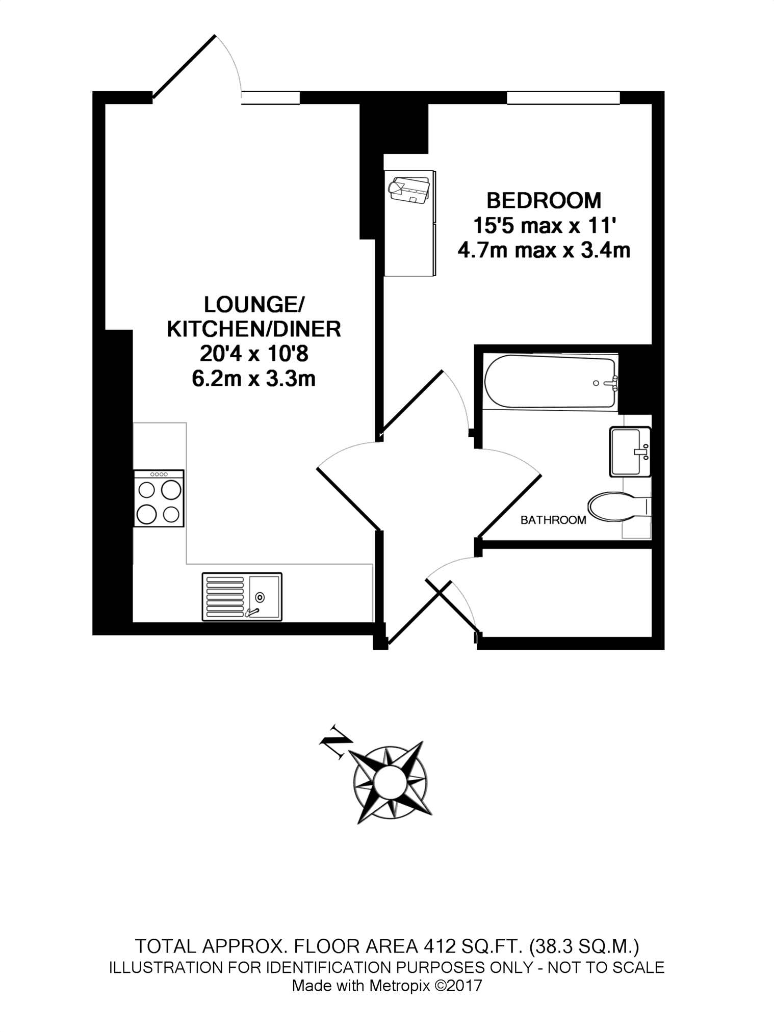 1 Bedrooms Flat to rent in Leetham Lane, York YO1