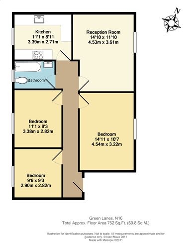 3 Bedrooms Flat to rent in Pegasus Close, Green Lanes, London N16