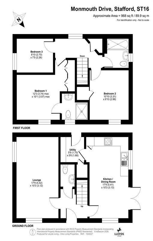63, Monmouth Drive, Burleyfields floorplan