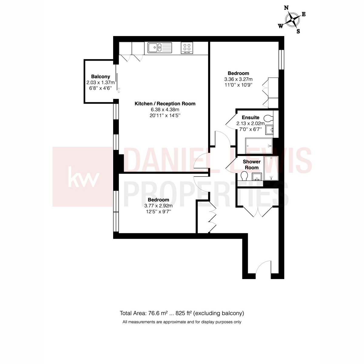 Flat 15 Hollyoak House, 256, High Road, Loughton floorplan