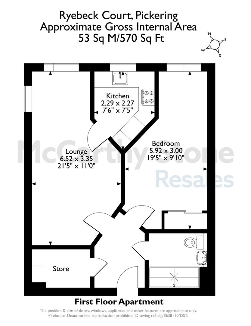 25 Ryebeck Court, Eastgate, Pickering floorplan