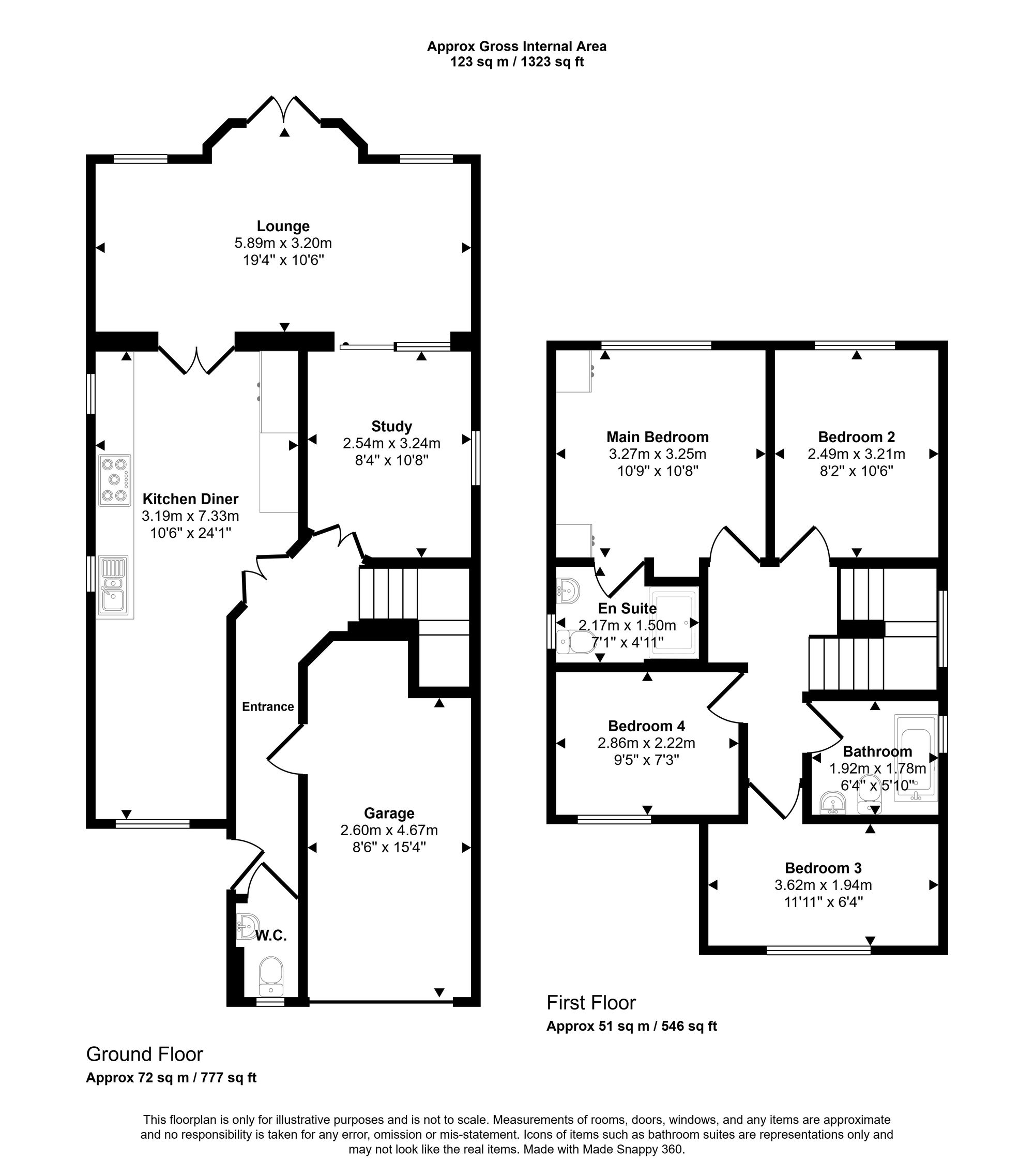 3 Buckland Drive, Wigan floorplan