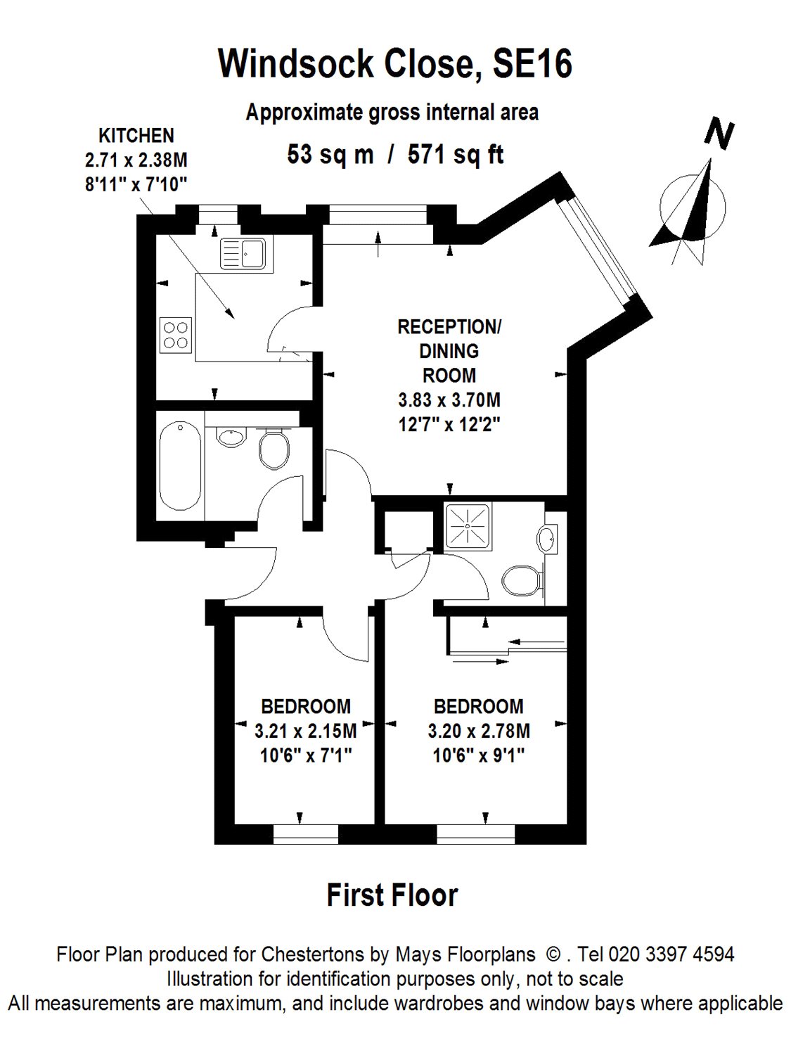 2 Bedrooms Flat to rent in Windsock Close, London SE16