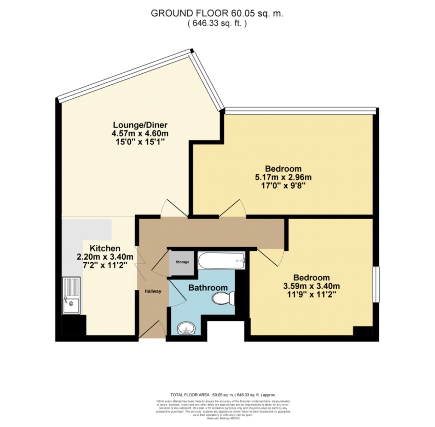 Flat 2G, Arlington House,, All Saints Avenue, Kent floorplan