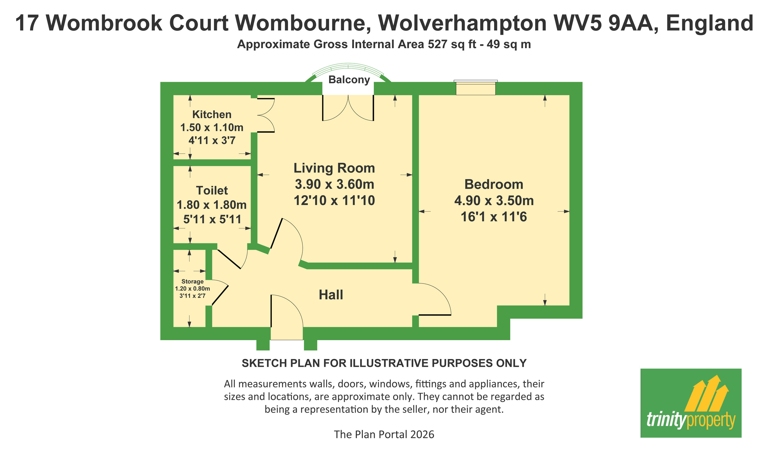 17 Wombrook Court, Wolverhampton floorplan