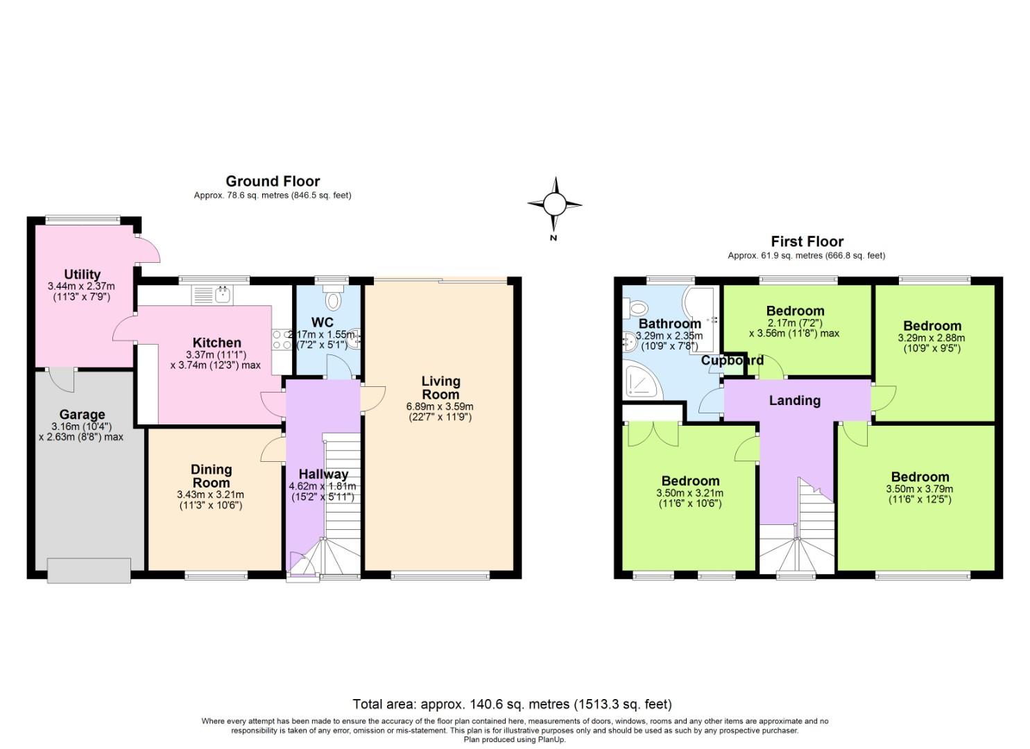 3, Bishops Close, Keyworth floorplan