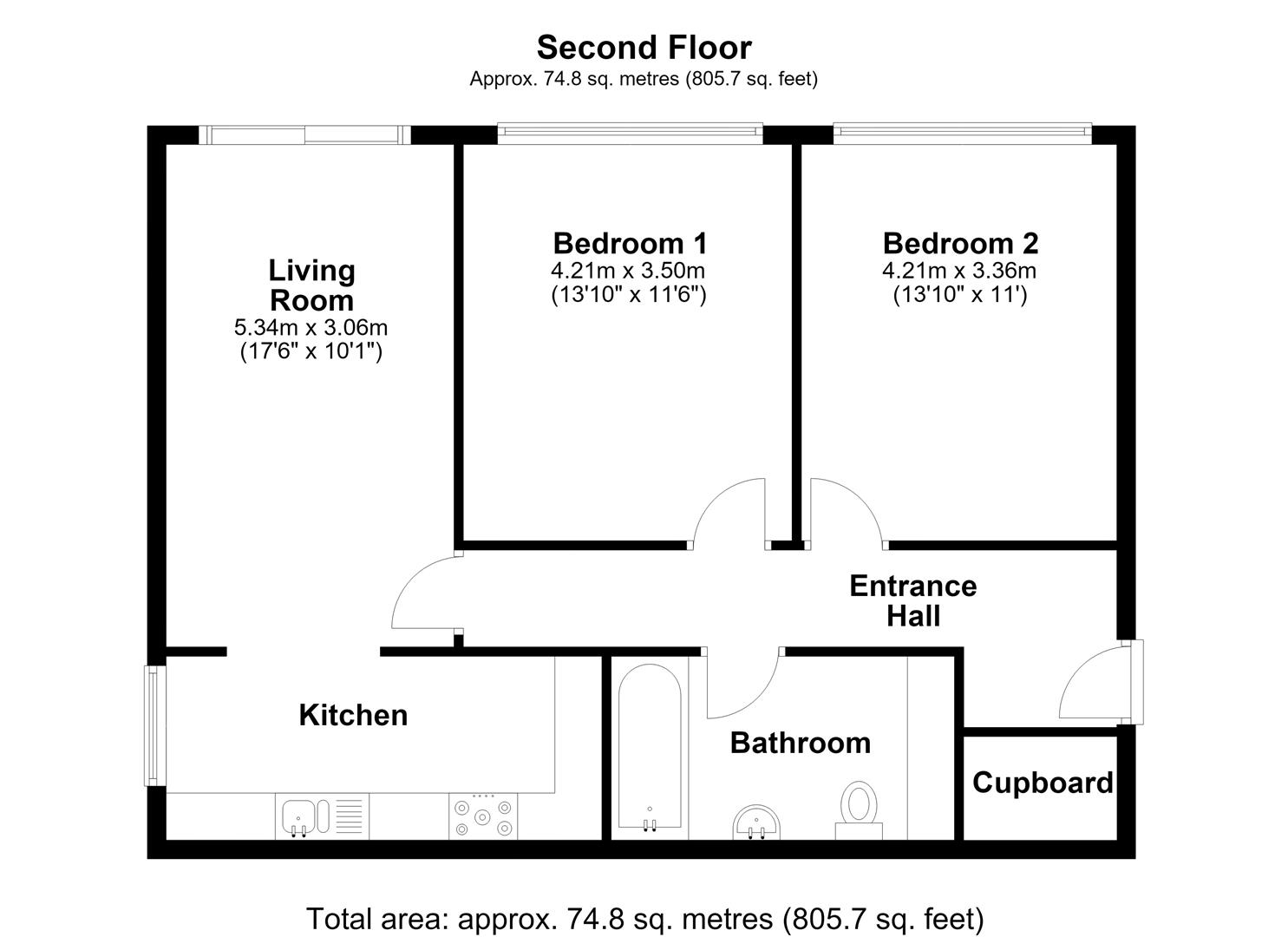 18, Martin Close, Uxbridge floorplan