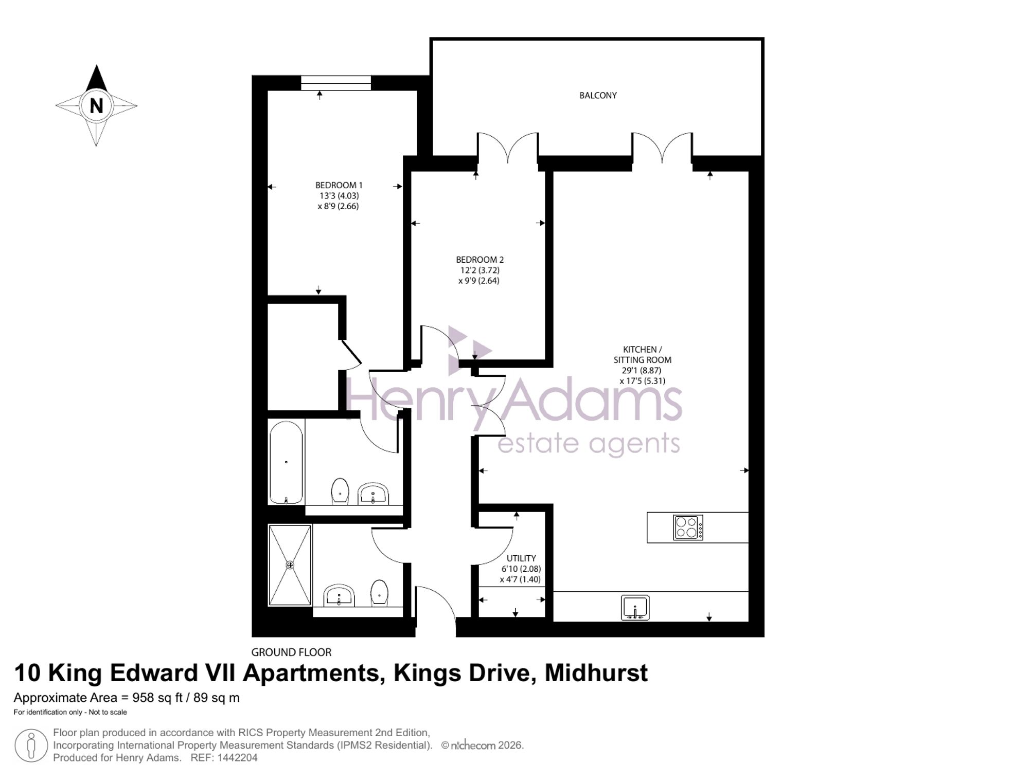 10 King Edward VII Apts Kings Drive, Midhurst, Midhurst floorplan