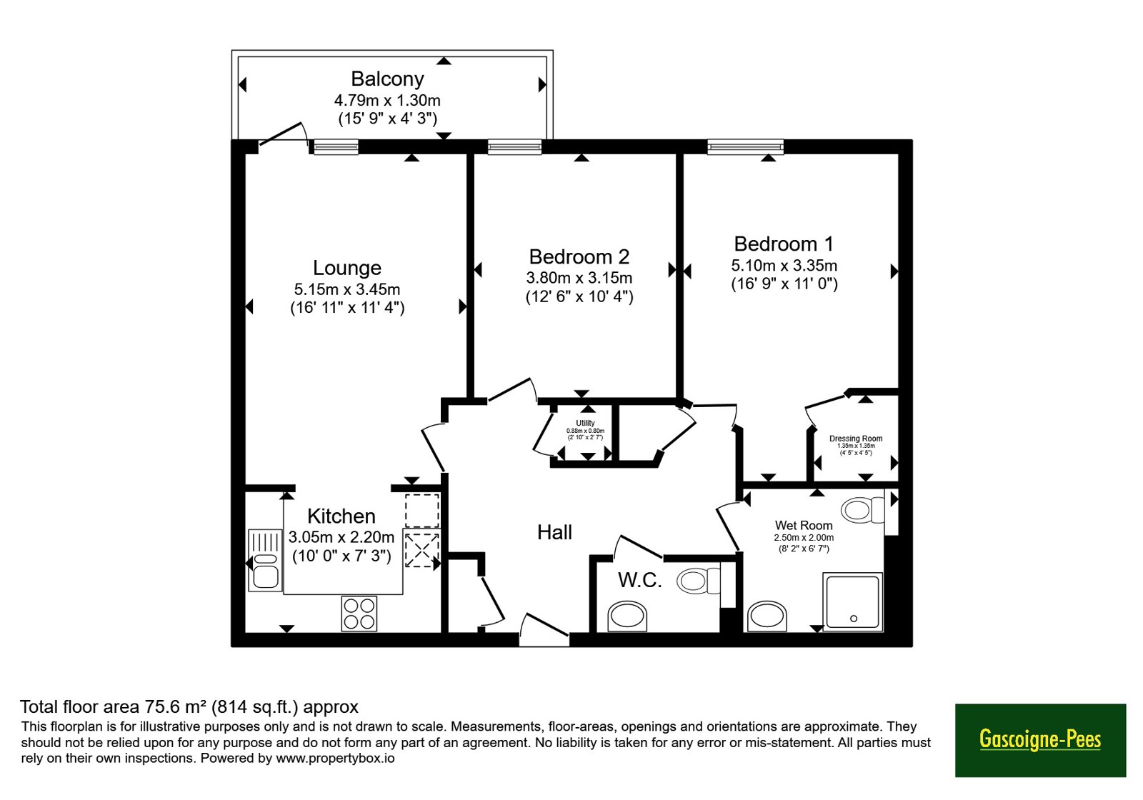Flat 54, Augustus House,, Station Parade, Surrey floorplan