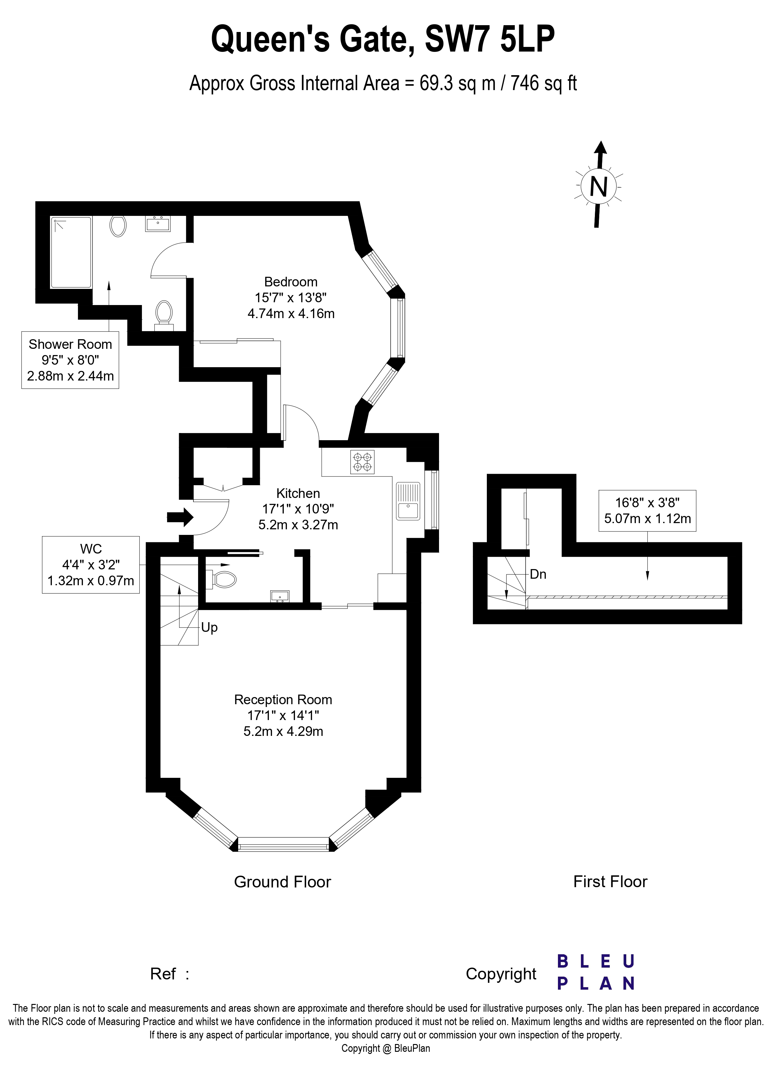 Flat 2, 115B,, Queen's Gate, London floorplan