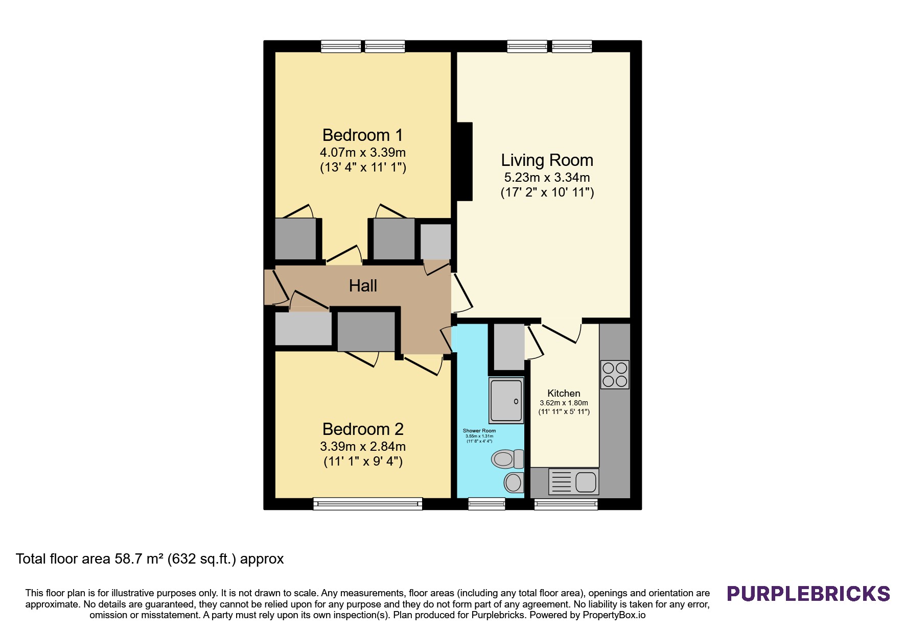 Ground Floor Flat, 8 Downcraig Drive, Glasgow floorplan