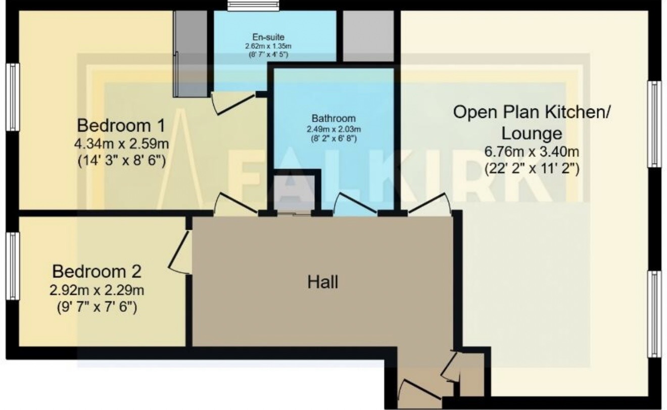 Flat 4, 61 Kerse Lane, Falkirk, FK1 1RX floorplan