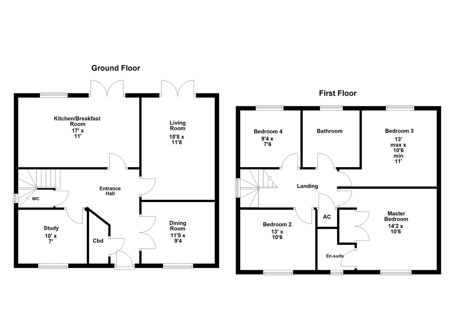 56, Windermere Drive, Corby floorplan