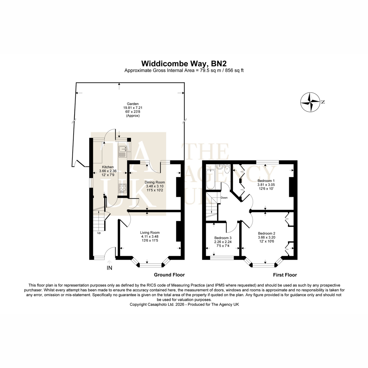 13, Widdicombe Way, Brighton floorplan