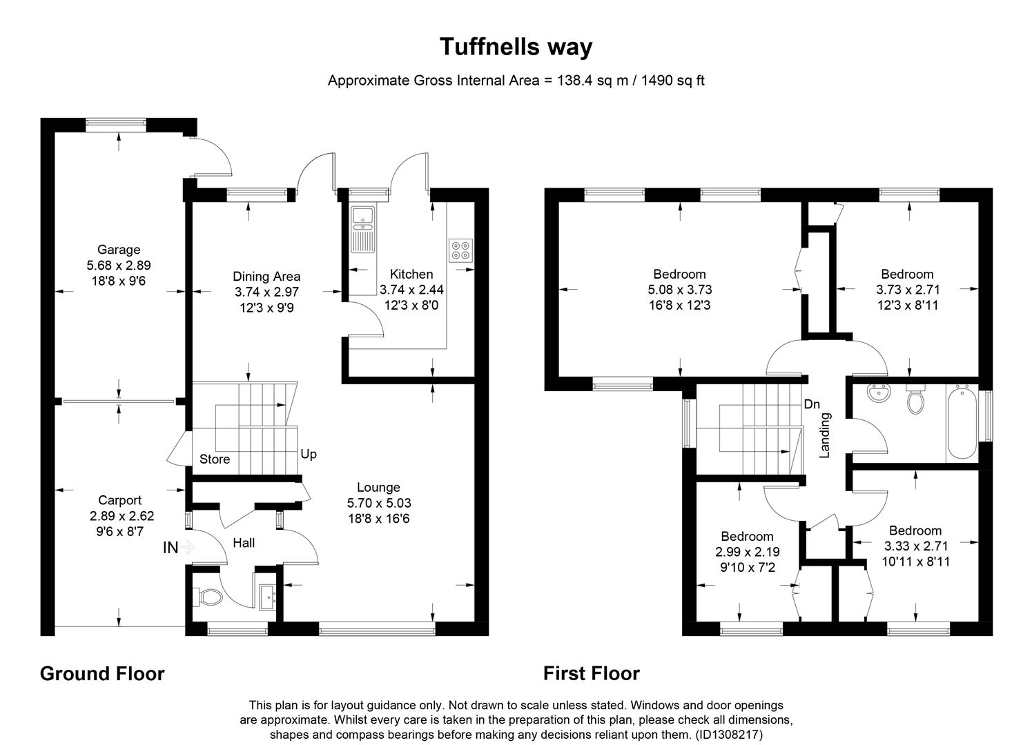 72, Tuffnells Way, Harpenden floorplan