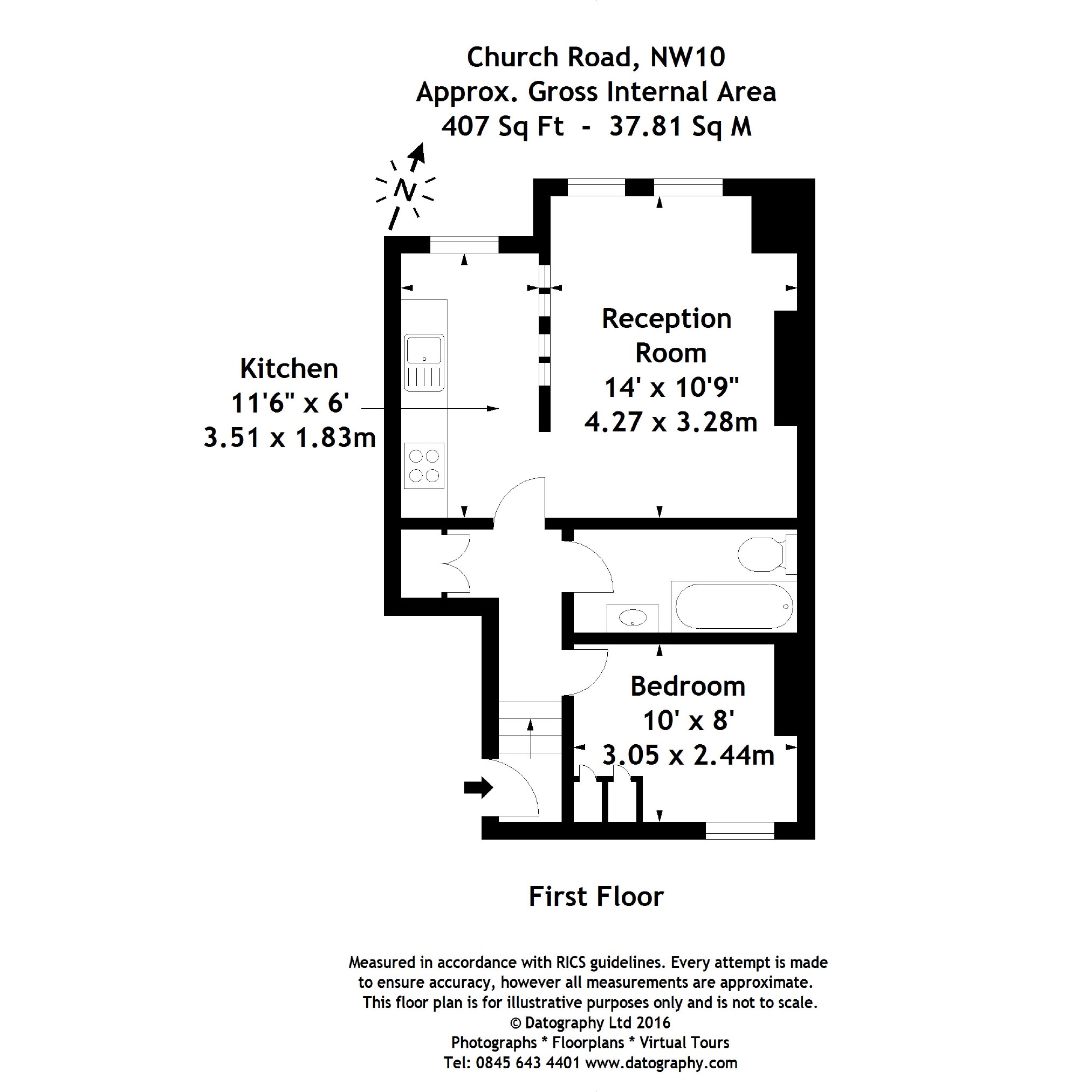 1 Bedrooms Flat to rent in Church Road, Harlesden, London NW10