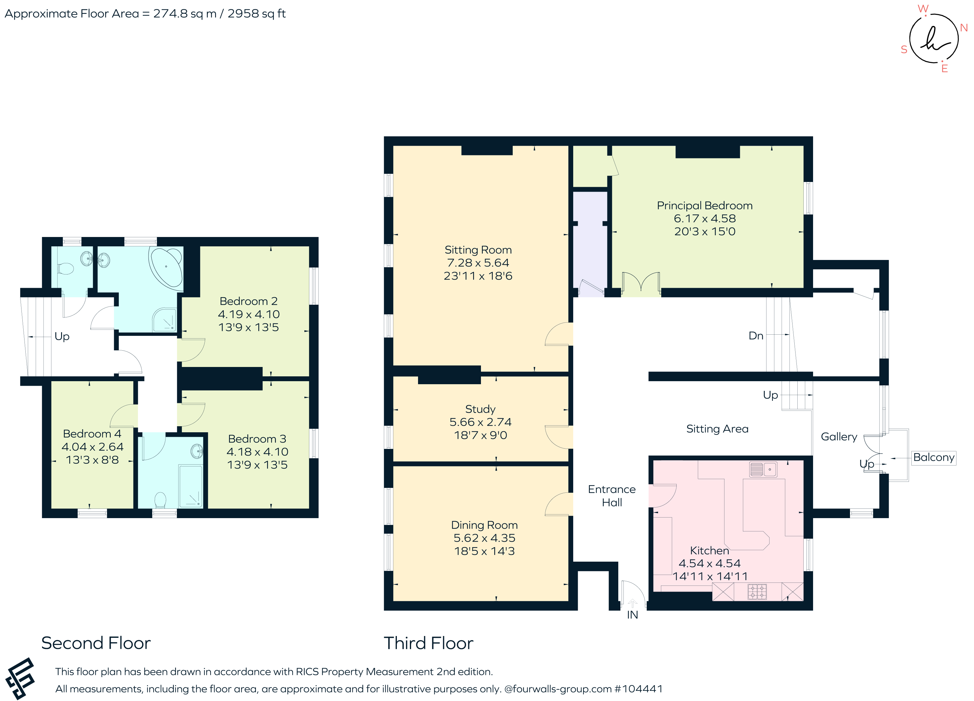 Flat 6, 2-3, Palmeira Square, Hove floorplan