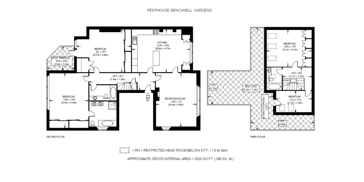 14, Bracknell Gardens, London floorplan