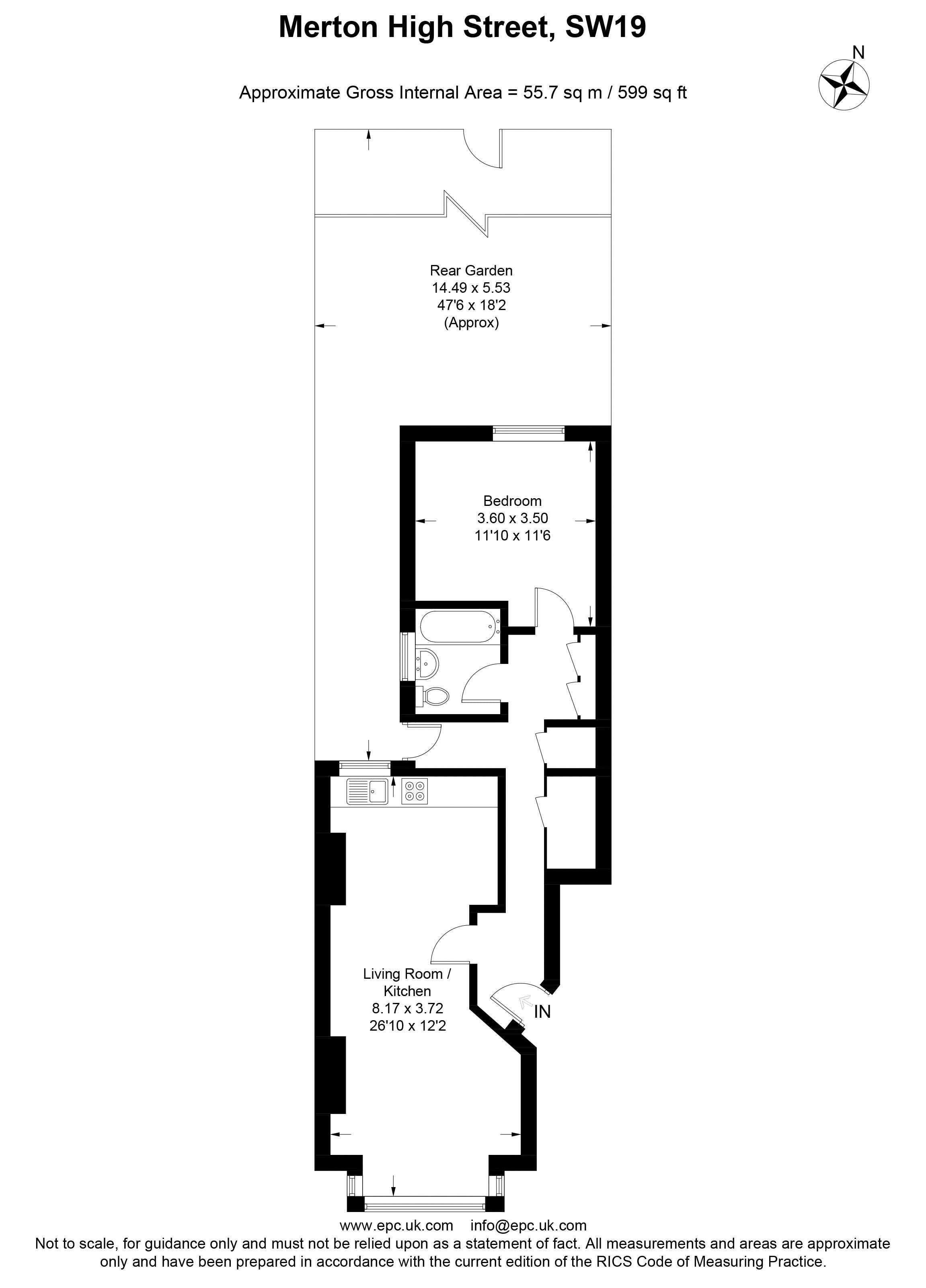 Flat 1,, 64 Merton High Street, London floorplan