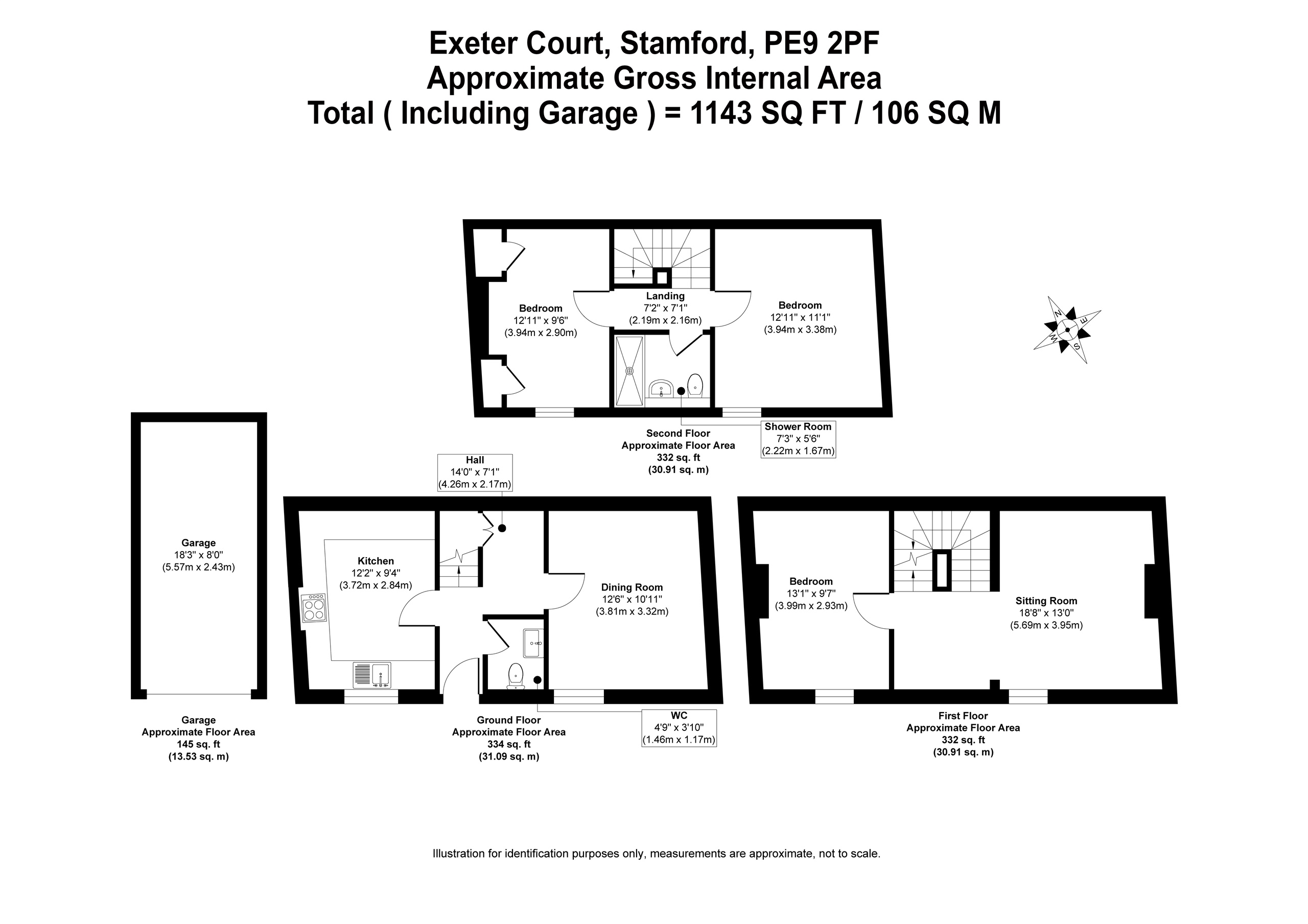 1, Exeter Court, St Peters Street, Stamford floorplan