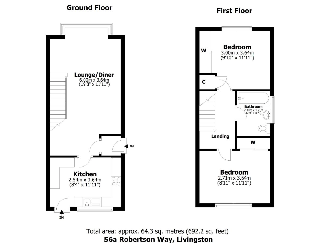 56A,, Robertson Way, West Lothian floorplan