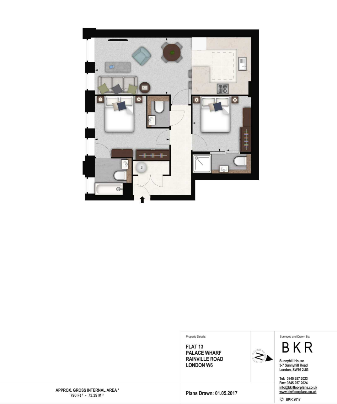 13Placewharf, Rainville Road, London floorplan