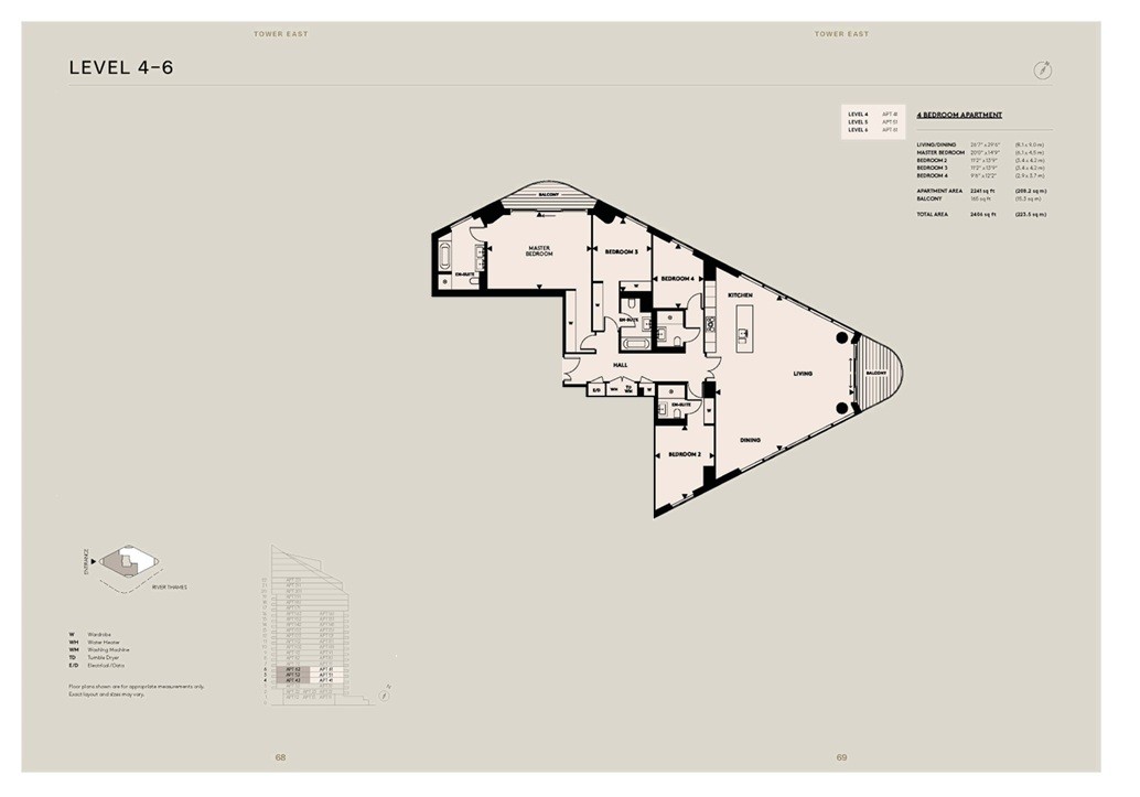 Unit 4.1,, Tower East, Lots Road floorplan