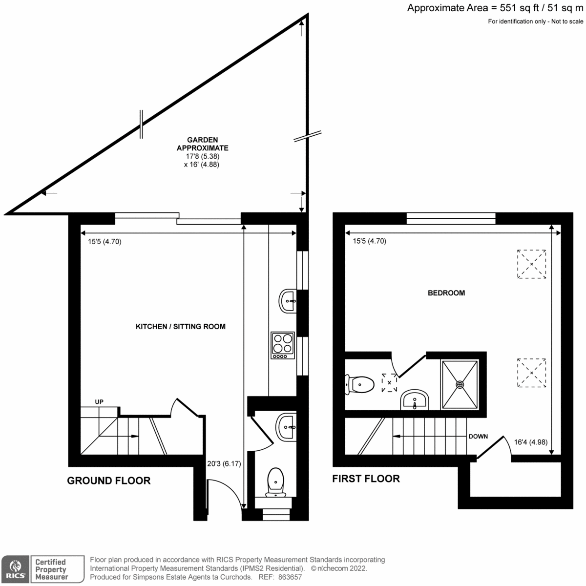 Flat The Coach House, 176, Kingston Lane, Teddington floorplan