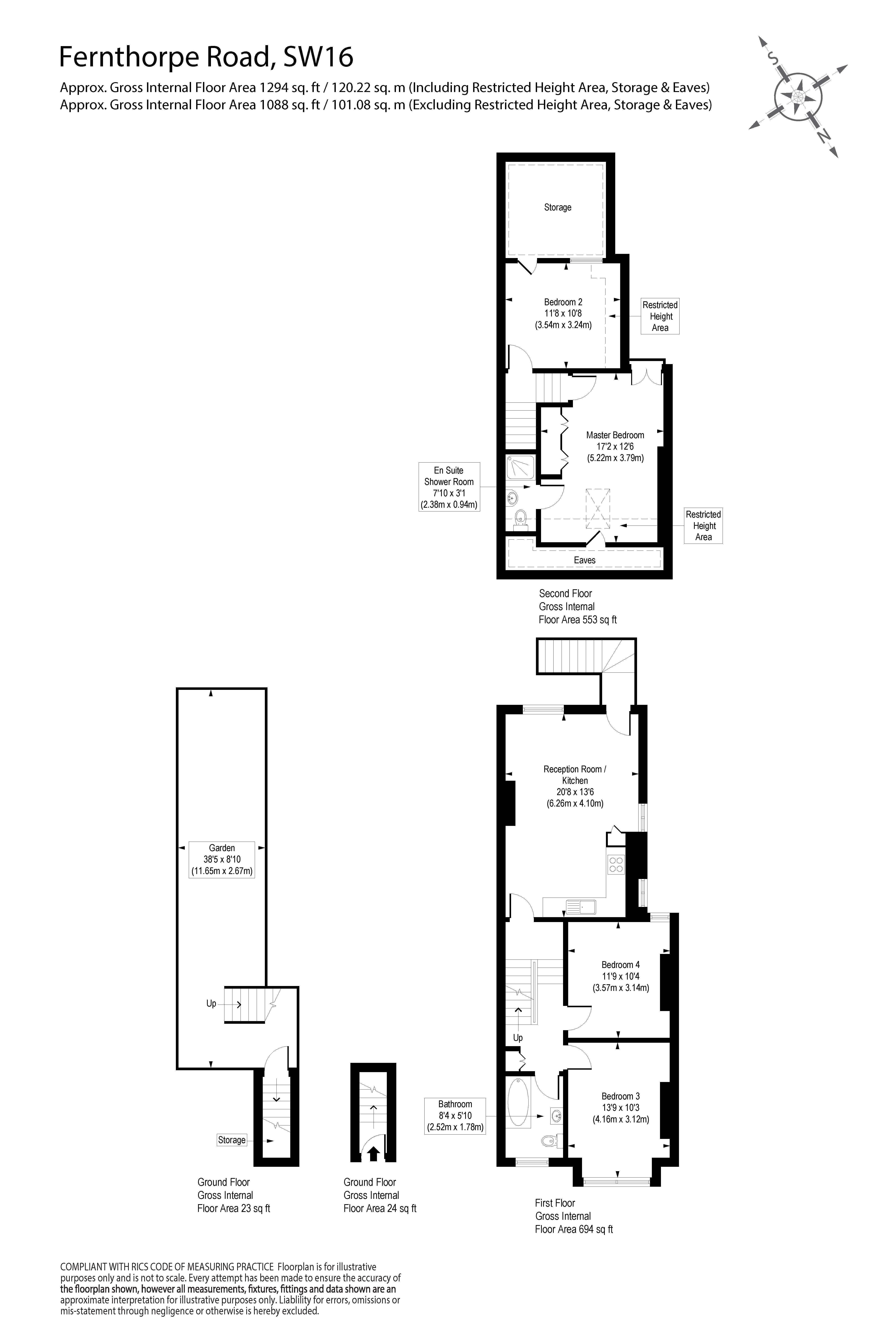 88, Fernthorpe Road, London floorplan