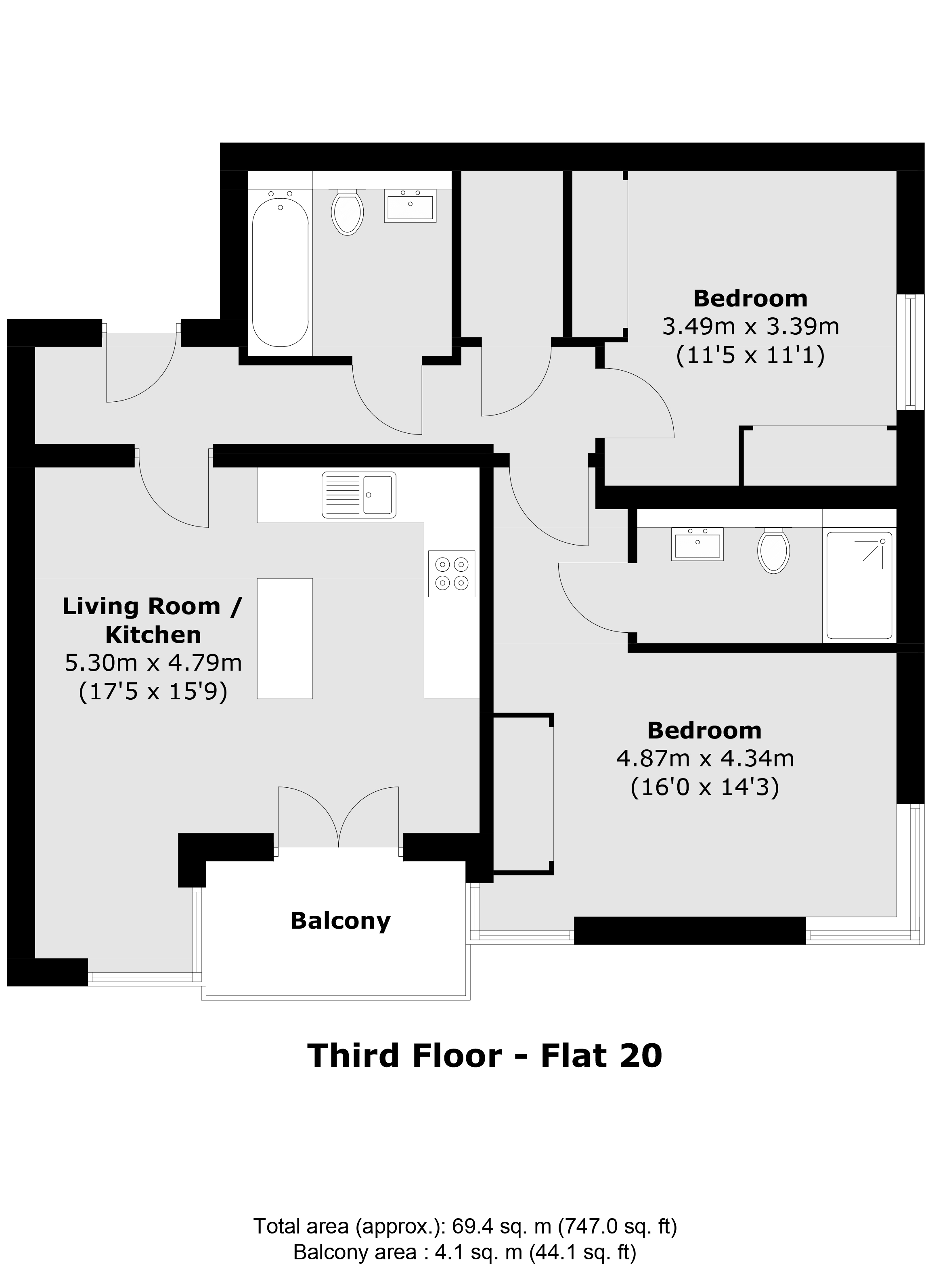 Springfield Lane, Weybridge, Surrey KT13, 2 bedroom flat for sale