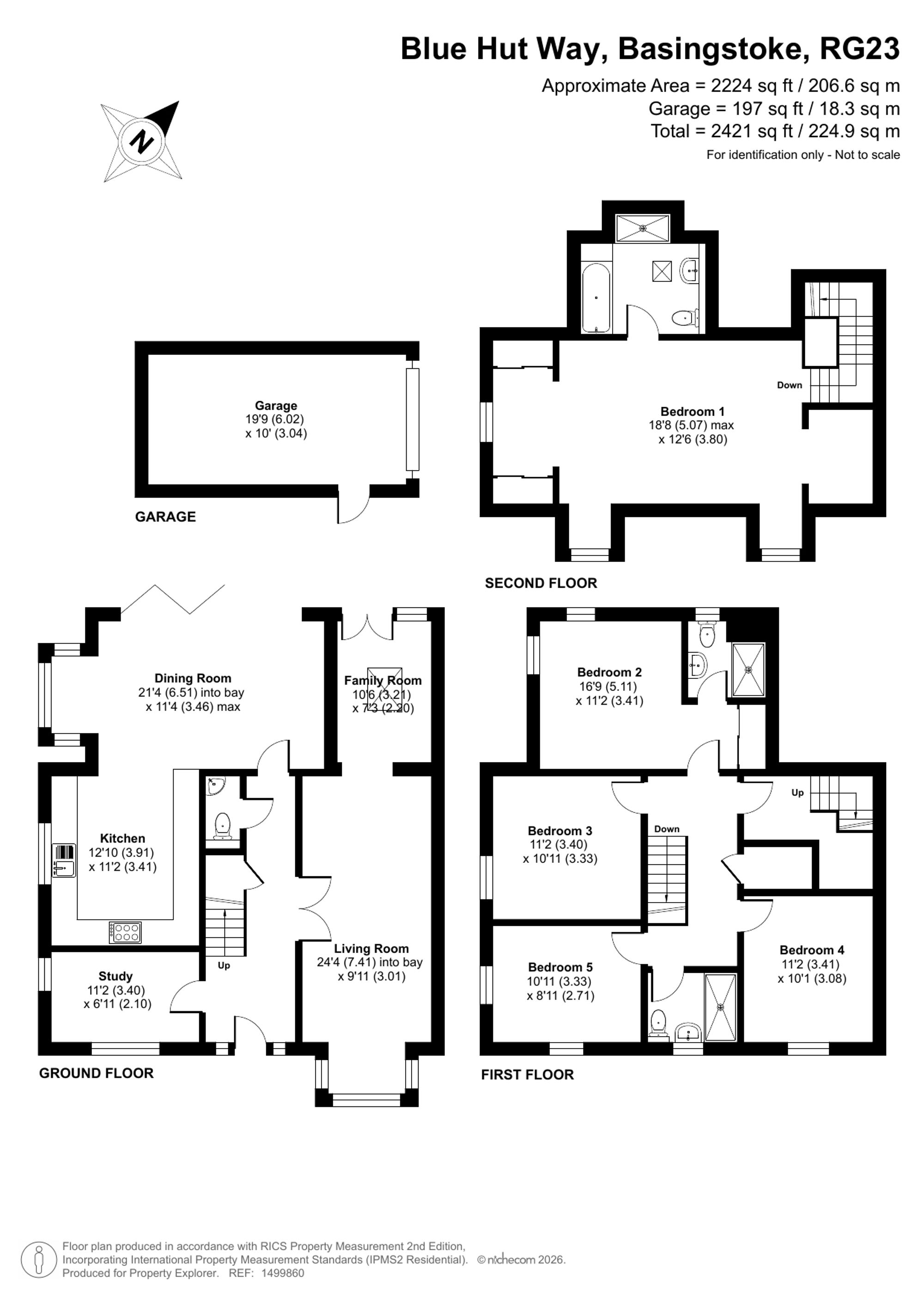 16 Blue Hut Way, Basingstoke floorplan