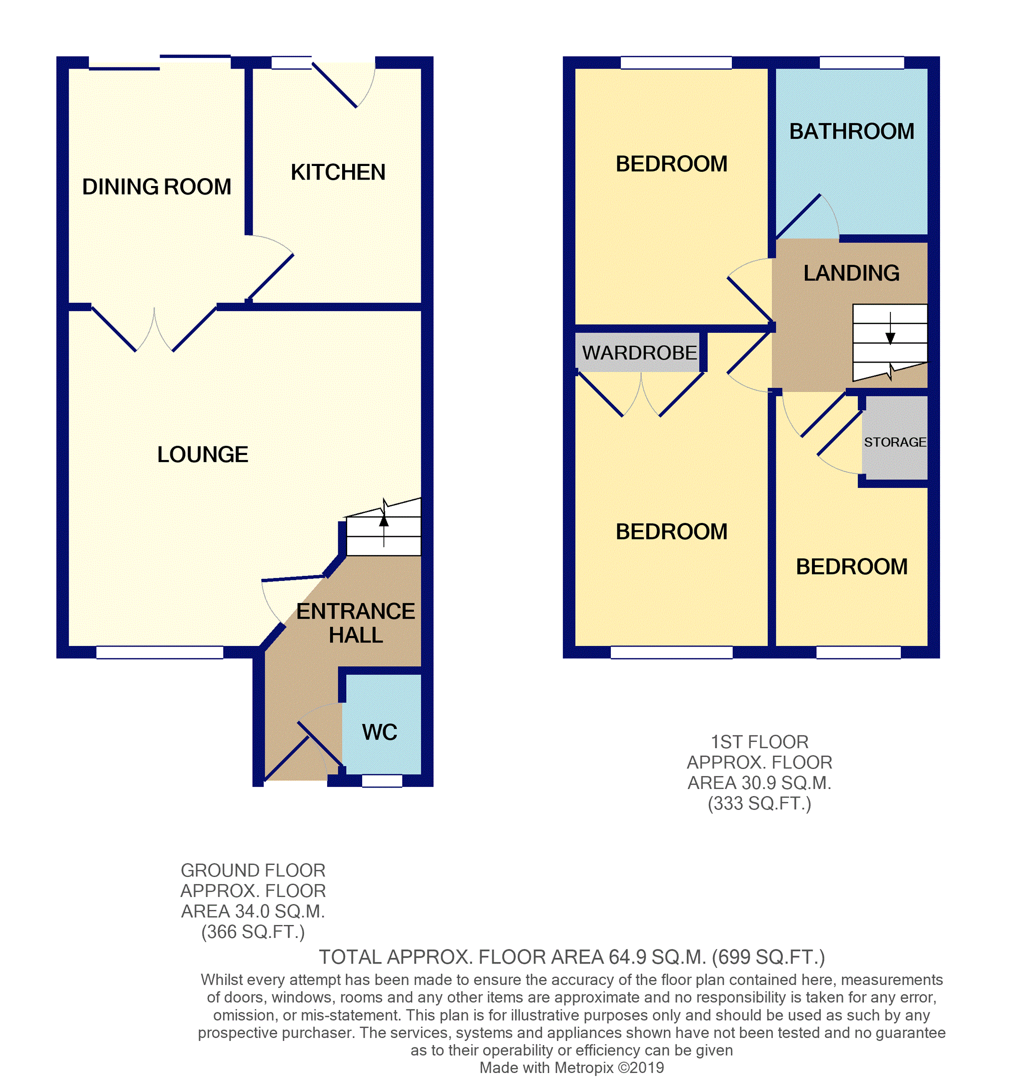 3 bed linkdetached house for sale in Impey Close, Thorpe Astley