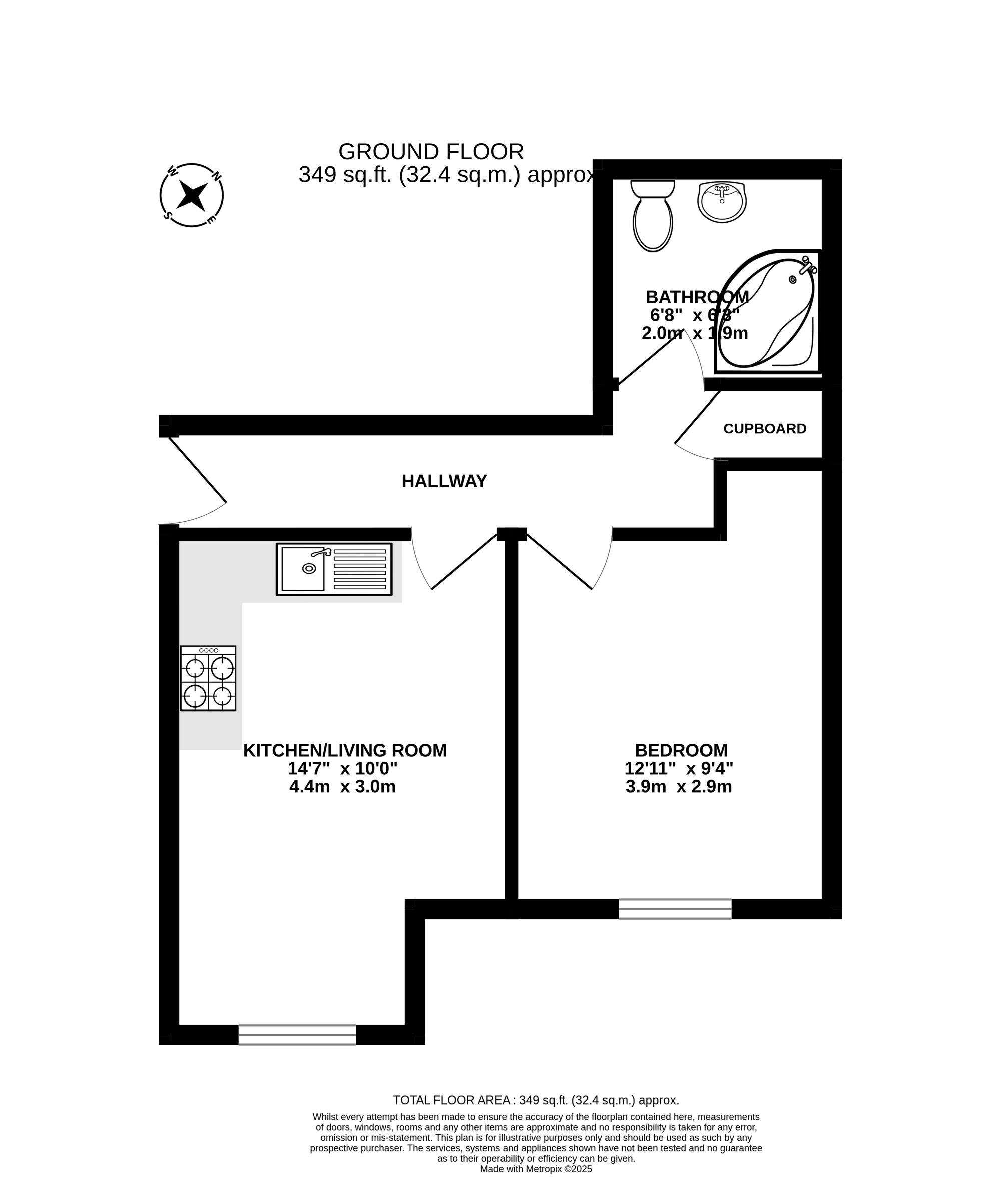Flat 7, 2-3 Stokes Lane, Plymouth floorplan