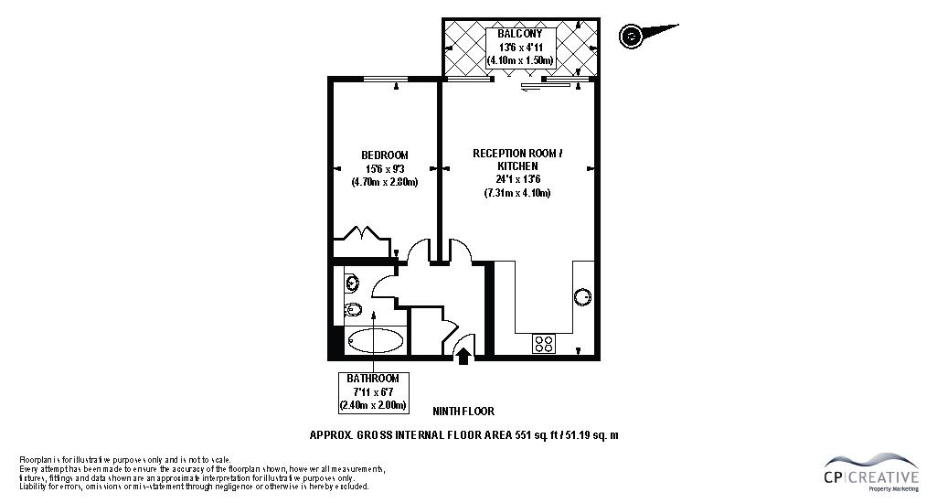 1 Bedrooms Flat to rent in Warwick Building, Chelsea Bridge Wharf, Lon SW11