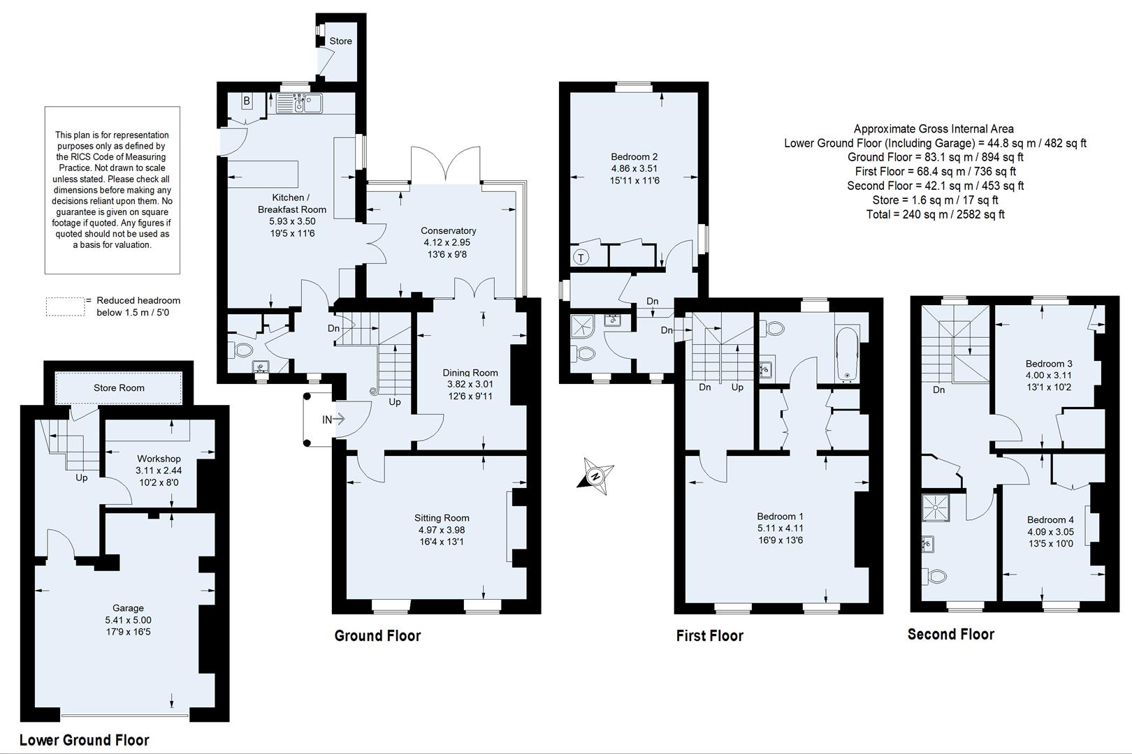 London Road, Guildford GU1, 4 bedroom semidetached house for sale